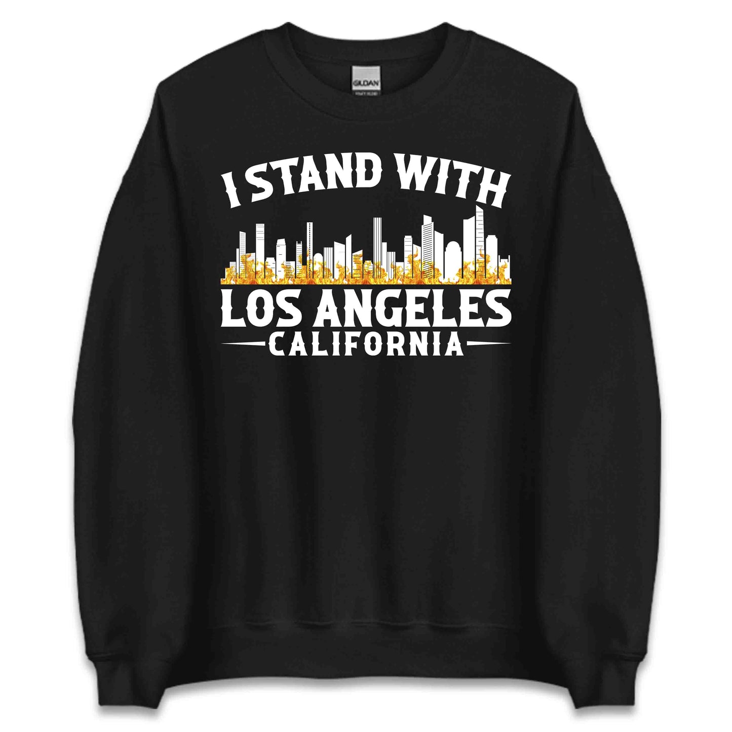 Los Angeles Skyline I Stand with Los Angeles California Support Wildfire Relief | PRODUCT CODE: LNSKYLNEDAWG