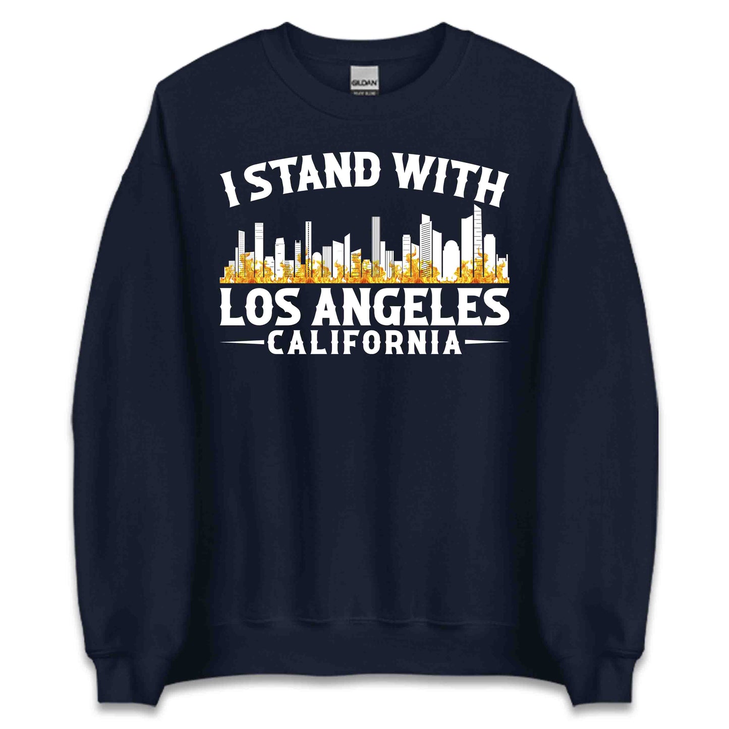Los Angeles Skyline I Stand with Los Angeles California Support Wildfire Relief | PRODUCT CODE: LNSKYLNEDAWG