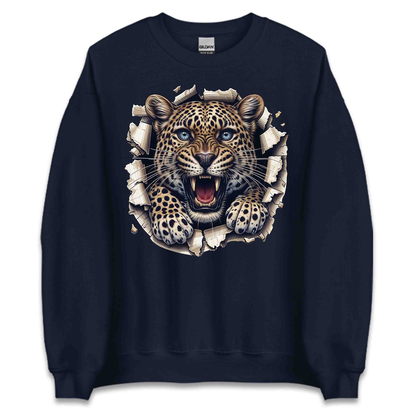 Leopard Breaking Through Wall Realistic 3D Big Cat | PRODUCT CODE: LPORDBKNGWLBE