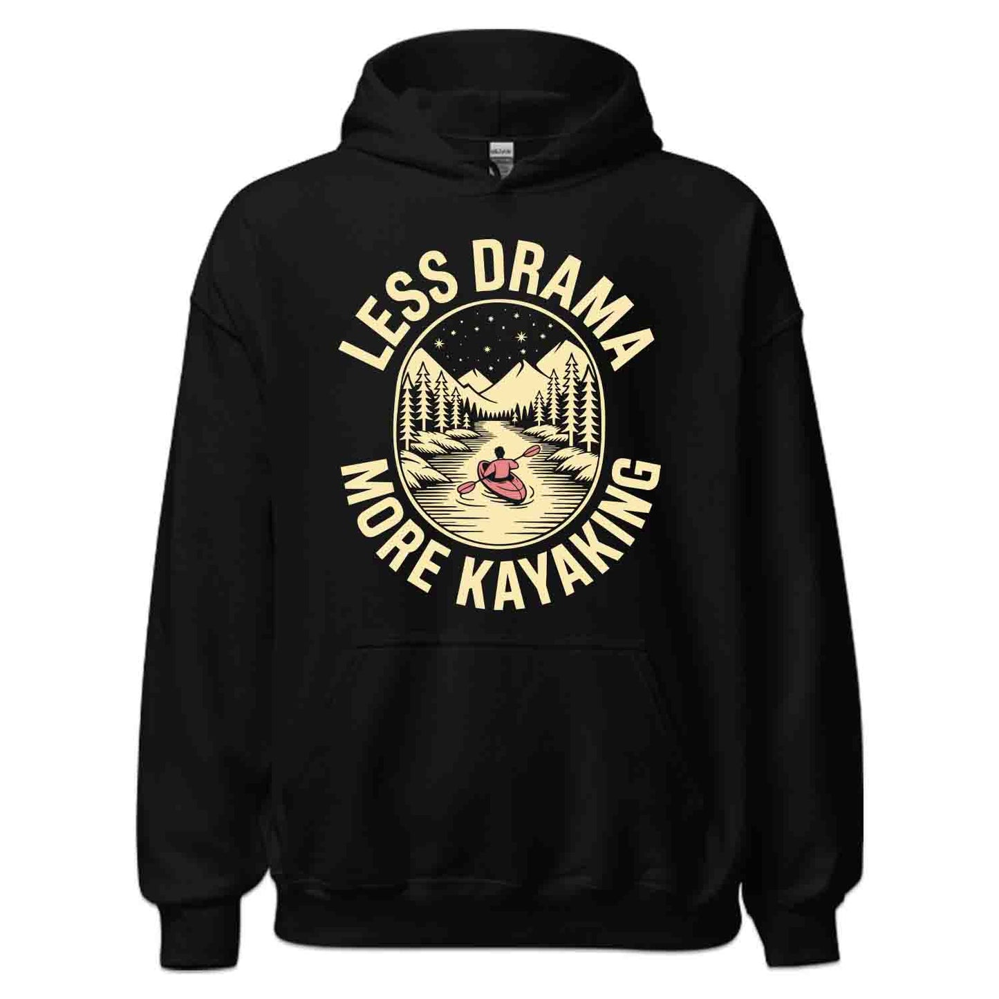 Less Drama Kayaking T-Shirt, Nature Paddle Sweatshirt, River Escape Hoodie | PRODUCT CODE: LSDWERIBKEY