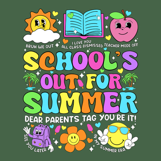 Schools Out For Summer Vacation Goodbye School | PRODUCT CODE: LSTENDYRM