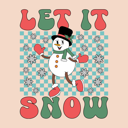 Let It Snow Christmas Snowman Winter Holiday Cozy Xmas | PRODUCT CODE: LTSNWCHRMAW