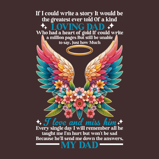 Loving Dad Angel In Heaven Daddy Remembrance Memorial Sentimental Keepsake | PRODUCT CODE: LVNGLWNSHA