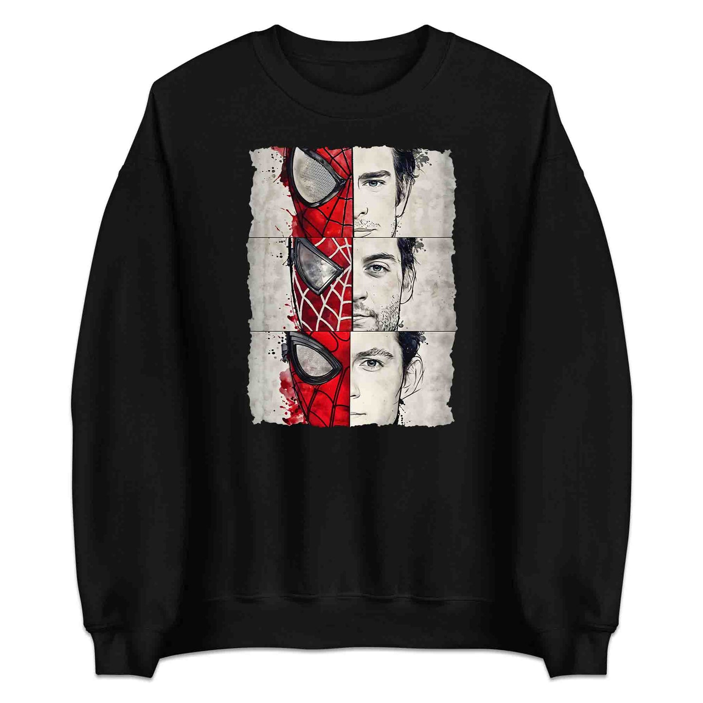 Spider-Man Trio T-Shirt, Tobey, Andrew & Tom Jumper – Marvel Multiverse Hero Hoodie & MCU Apparel | PRODUCT CODE: MCBEWQPL
