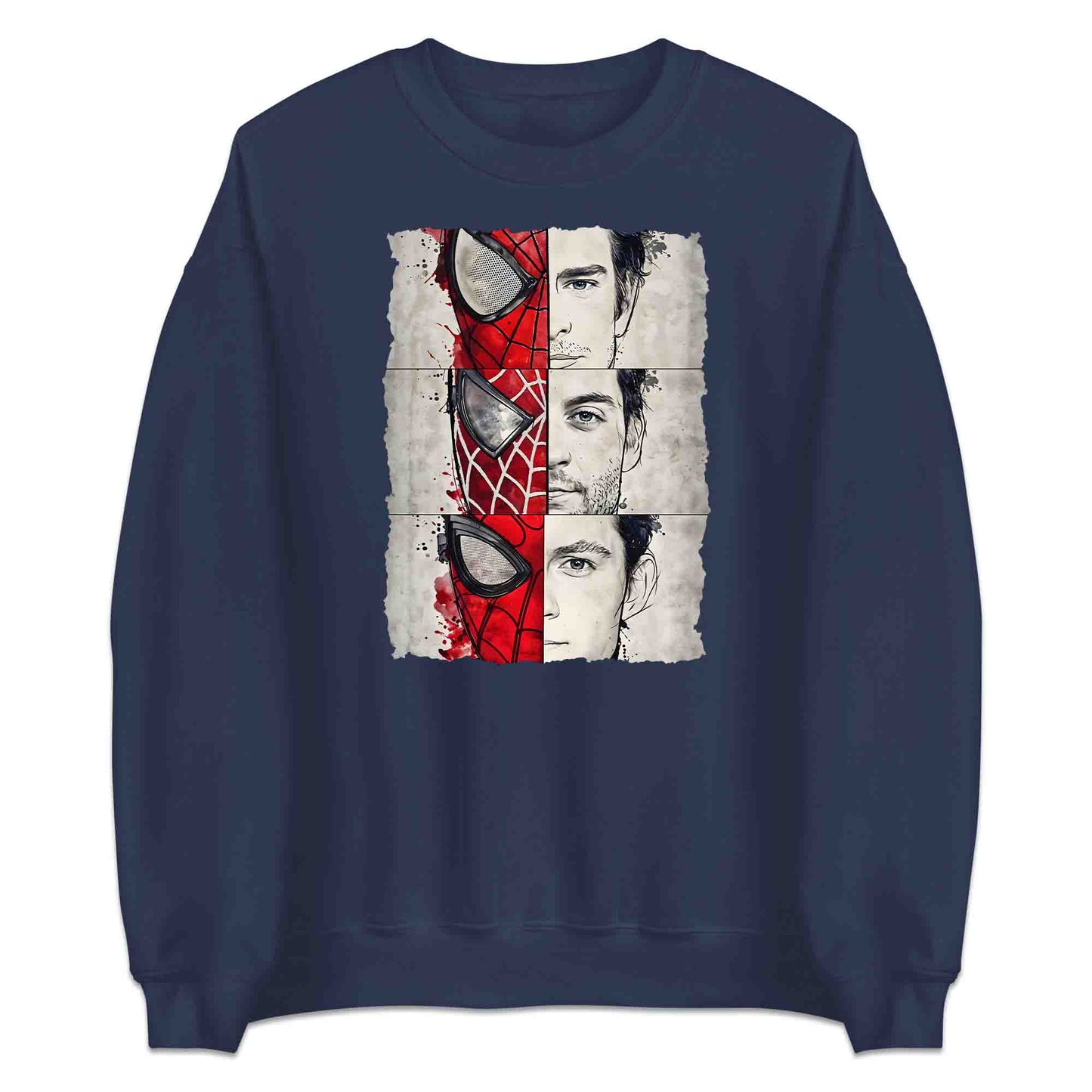 Spider-Man Trio T-Shirt, Tobey, Andrew & Tom Jumper – Marvel Multiverse Hero Hoodie & MCU Apparel | PRODUCT CODE: MCBEWQPL