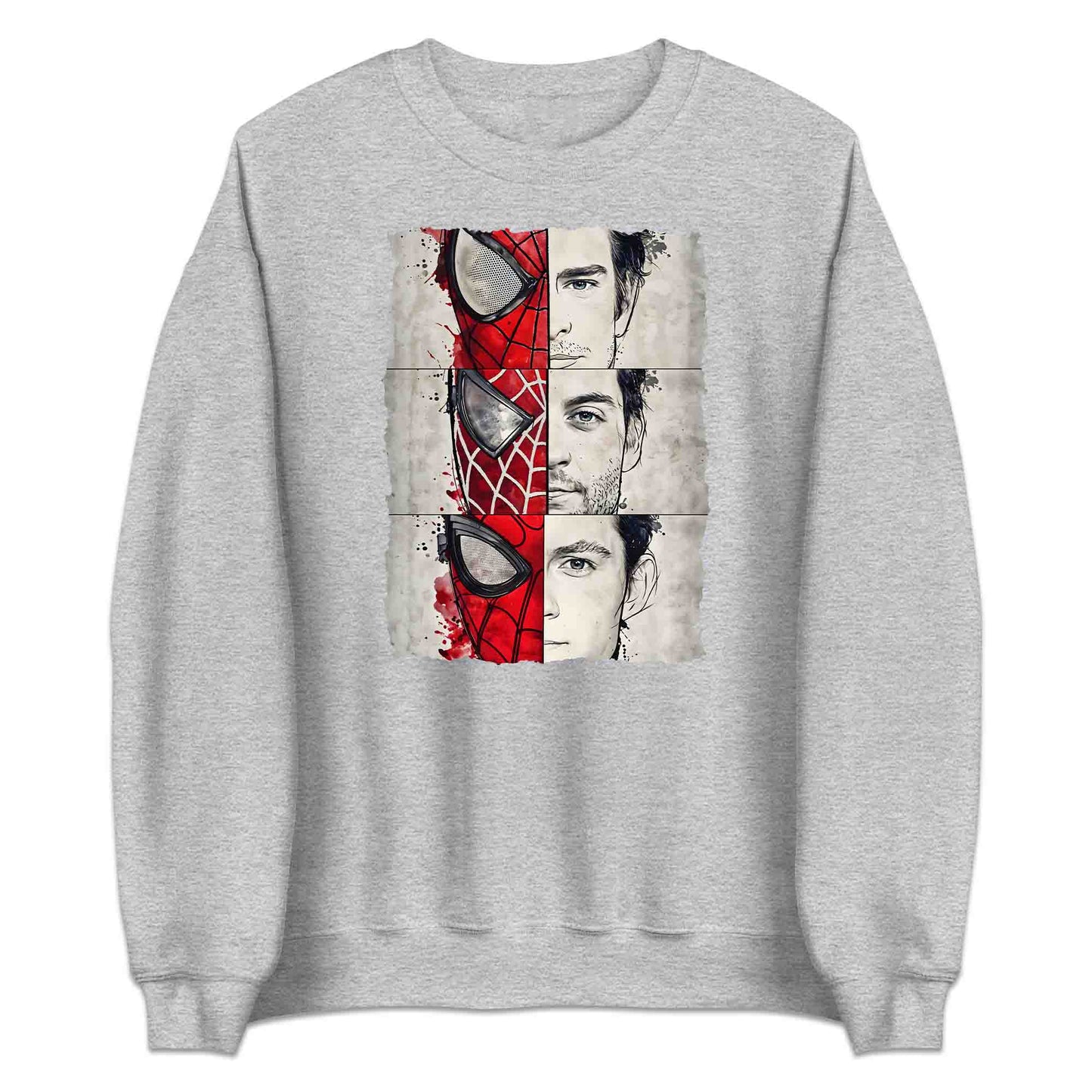 Spider-Man Trio T-Shirt, Tobey, Andrew & Tom Jumper – Marvel Multiverse Hero Hoodie & MCU Apparel | PRODUCT CODE: MCBEWQPL