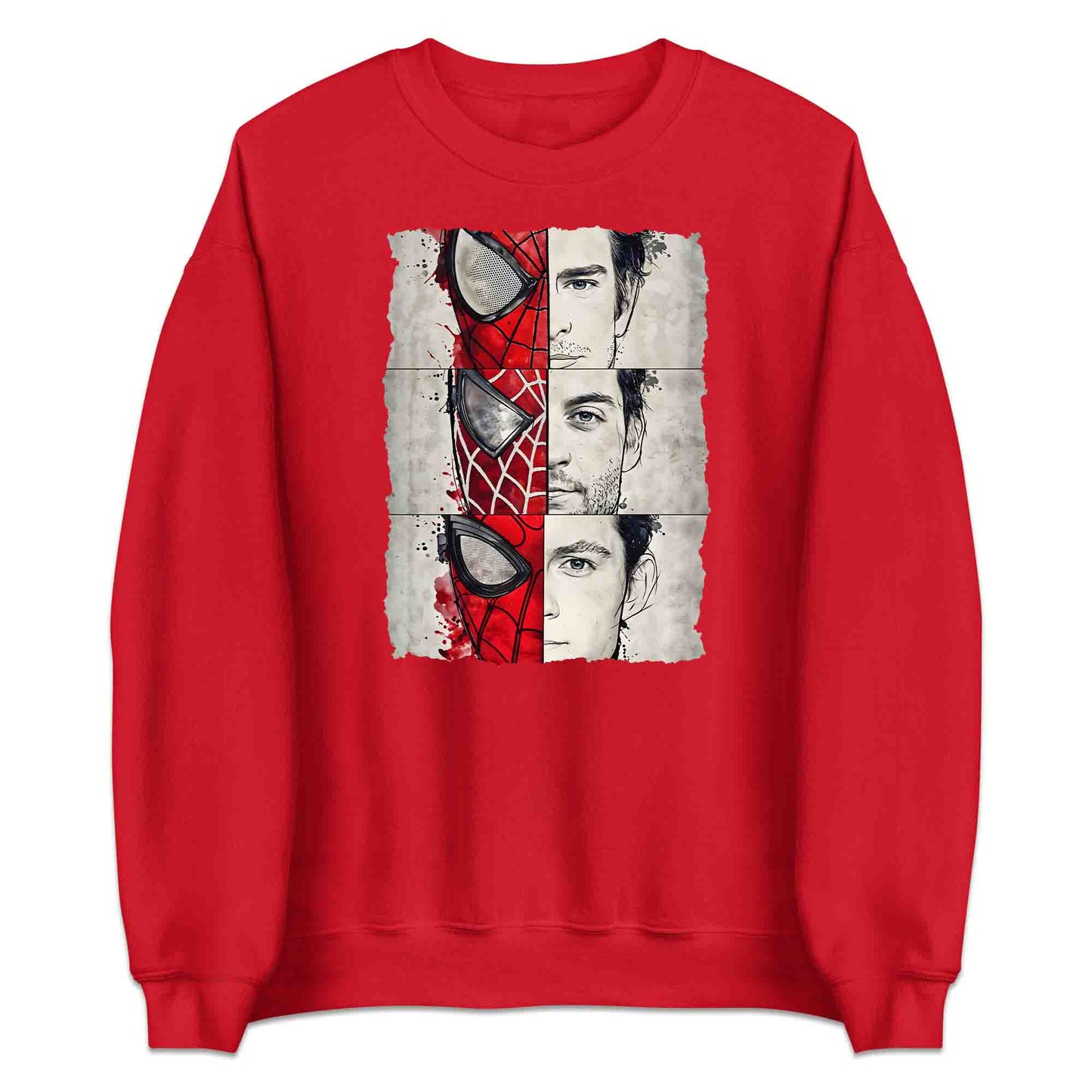 Spider-Man Trio T-Shirt, Tobey, Andrew & Tom Jumper – Marvel Multiverse Hero Hoodie & MCU Apparel | PRODUCT CODE: MCBEWQPL
