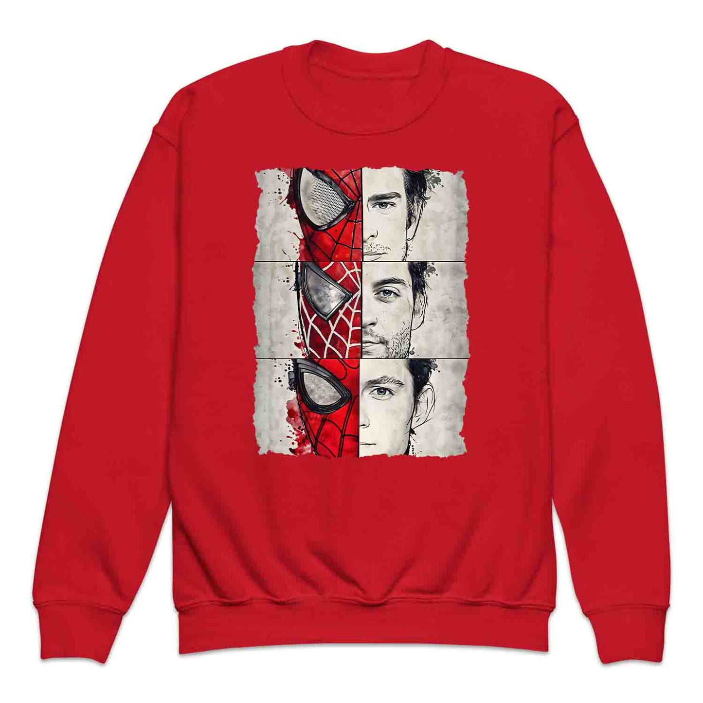 Spider-Man Trio Kids T-Shirt, Tobey, Andrew & Tom Jumper – Marvel Multiverse Hero Hoodie & MCU Apparel | PRODUCT CODE: MCBEWQPL
