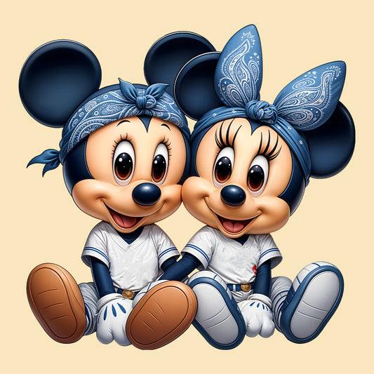 Mickey & Minnie Baseball Jersey Disney Kids T-Shirt | Cartoon Couple Jumper | Vintage Mouse Ears Hoodie | PRODUCT CODE: MCKTEUSPOA