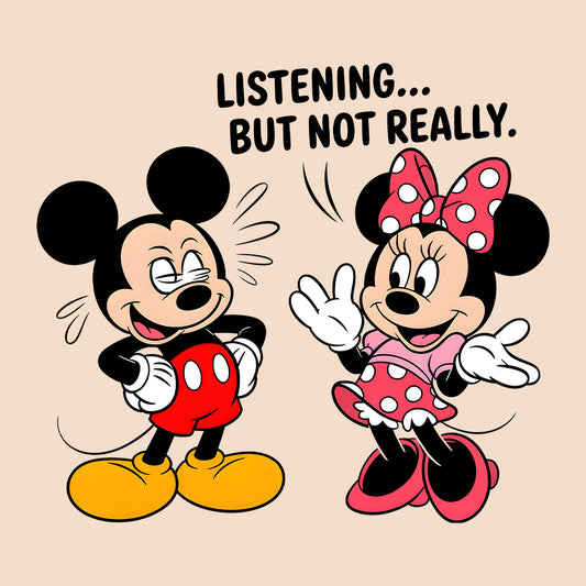 Disney Mickey & Minnie Mouse T-Shirt, Funny Sarcastic Couple Sweatshirt, Retro Cartoon Hoodie | PRODUCT CODE: MDGYTULSZC