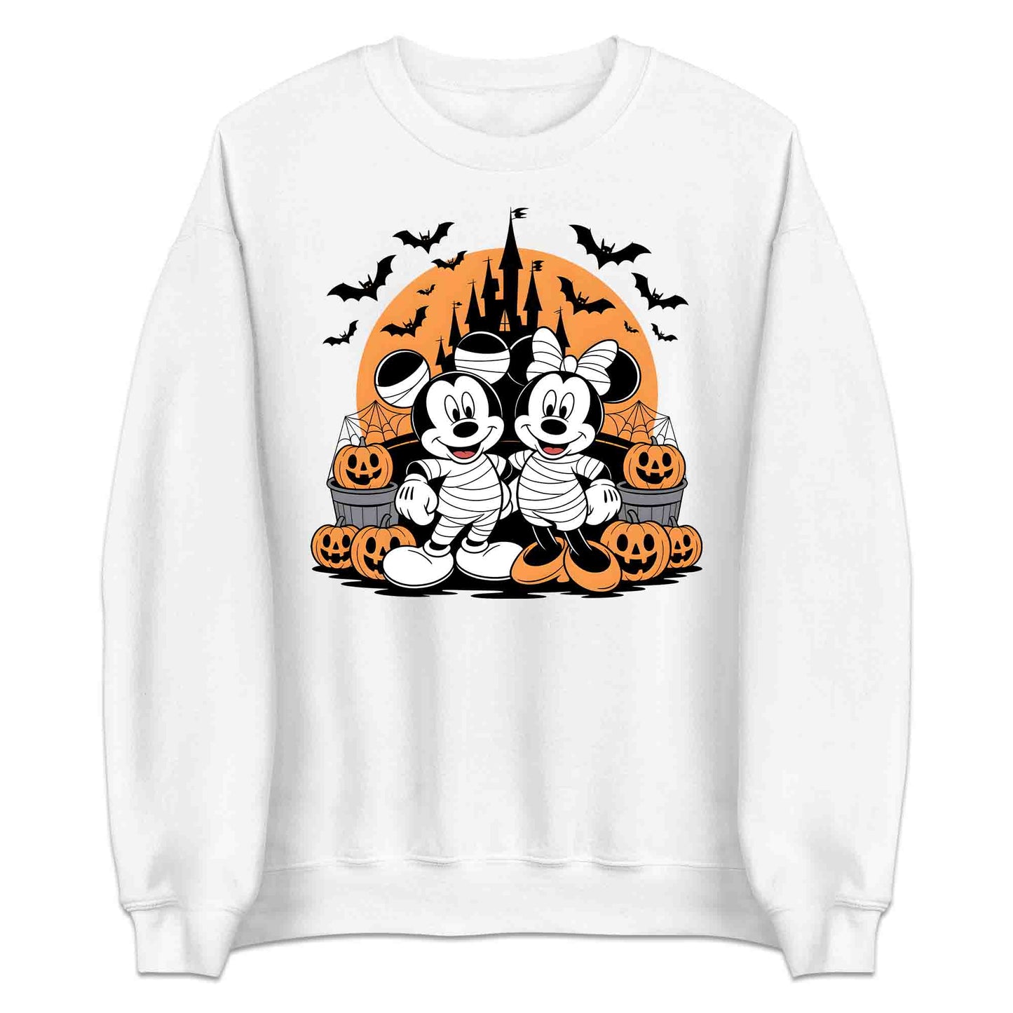 Mickey & Minnie Mummy T-Shirt, Haunted Castle Sweatshirt, Spooky Disney Hoodie | PRODUCT CODE: MENMBASFH