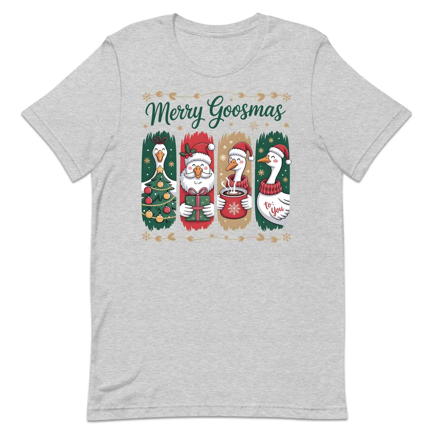 Merry Goosmas Goose Christmas T-Shirt, Cute Holiday Sweatshirt, Festive Xmas Goose Hoodie | PRODUCT CODE: MERNBVSD