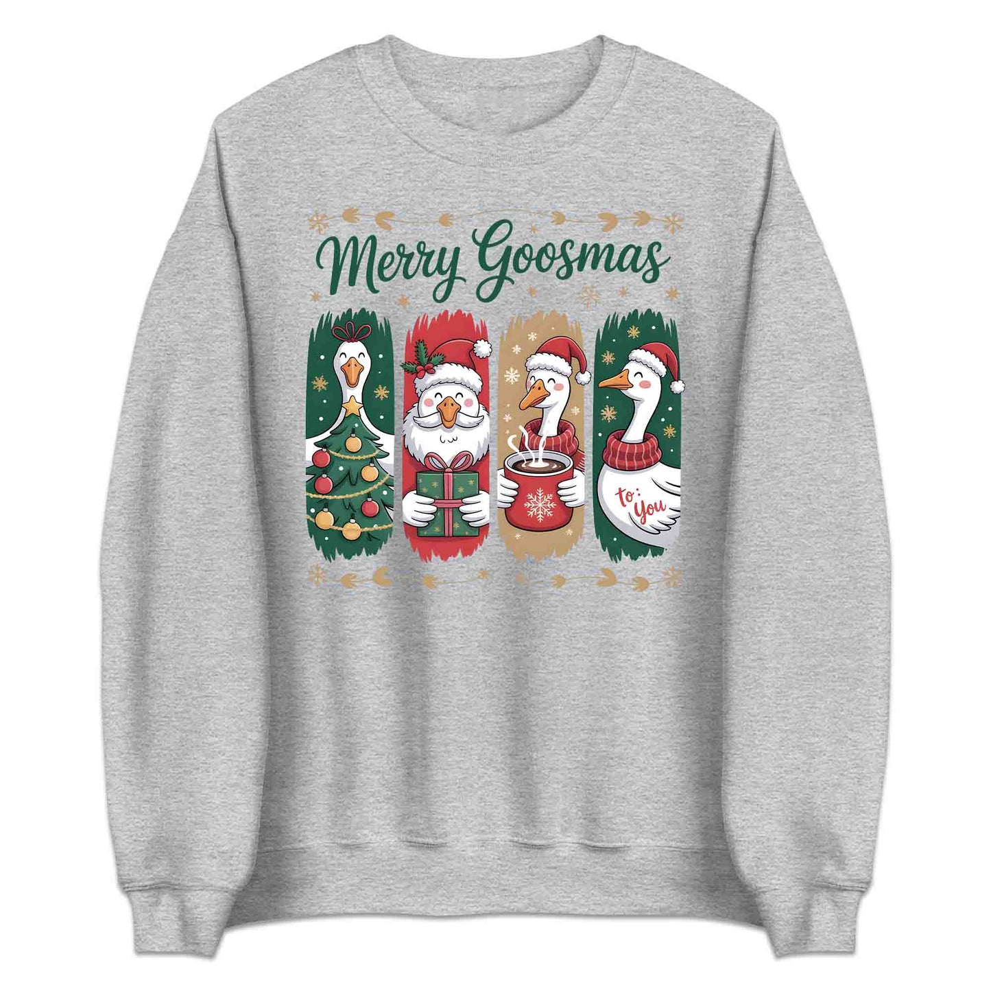 Merry Goosmas Goose Christmas T-Shirt, Cute Holiday Sweatshirt, Festive Xmas Goose Hoodie | PRODUCT CODE: MERNBVSD