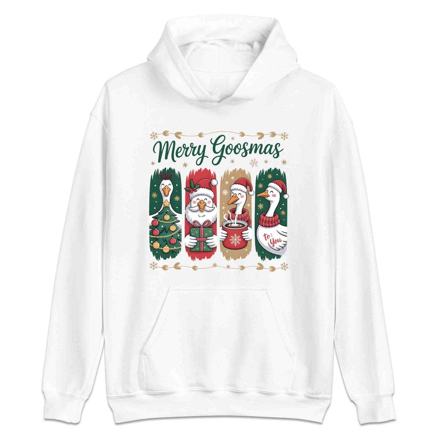 Merry Goosmas Goose Christmas T-Shirt, Cute Holiday Sweatshirt, Festive Xmas Goose Hoodie | PRODUCT CODE: MERNBVSD