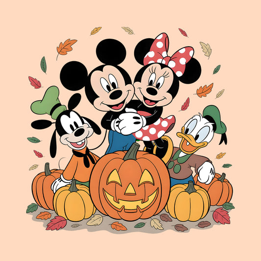 Mickey Minnie Goofy Donald T-Shirt, Pumpkin Patch Sweatshirt, Disney Halloween Hoodie | PRODUCT CODE: MEWRHSGY