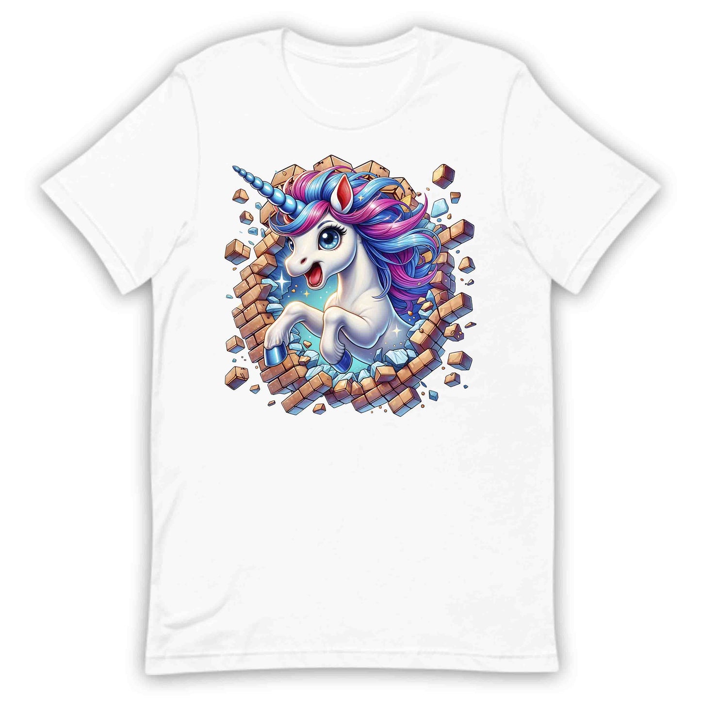 Magical Unicorn Breaking Through Wall 3D Realistic Whimsical Unicorn | PRODUCT CODE: MFGCLAUNOBKR