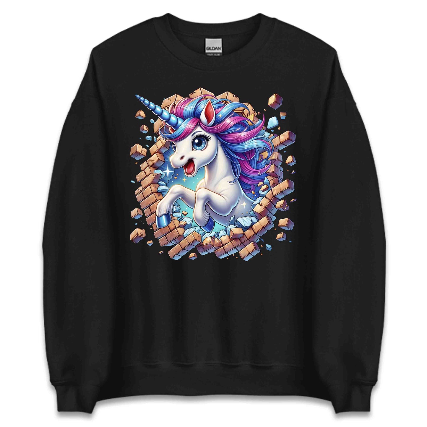 Magical Unicorn Breaking Through Wall 3D Realistic Whimsical Unicorn | PRODUCT CODE: MFGCLAUNOBKR