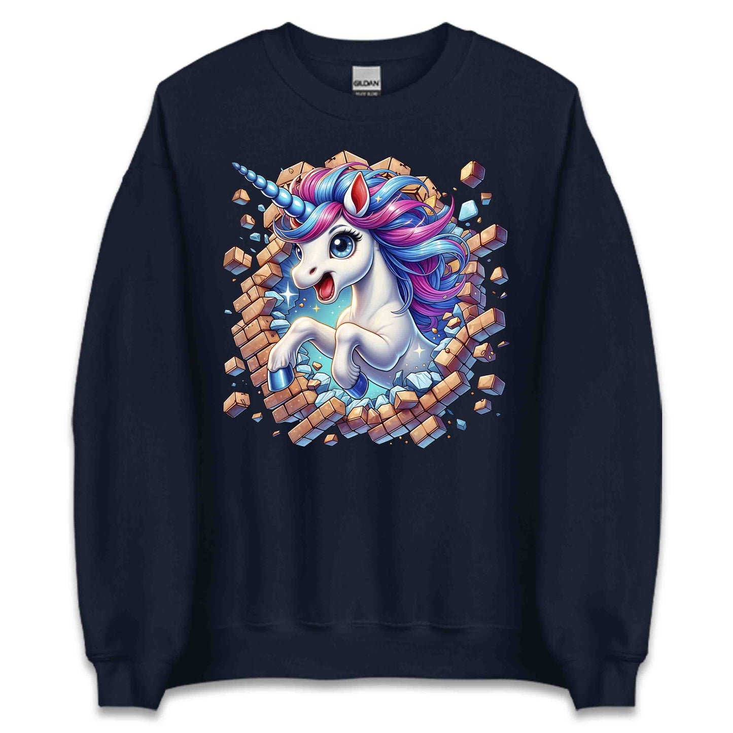Magical Unicorn Breaking Through Wall 3D Realistic Whimsical Unicorn | PRODUCT CODE: MFGCLAUNOBKR