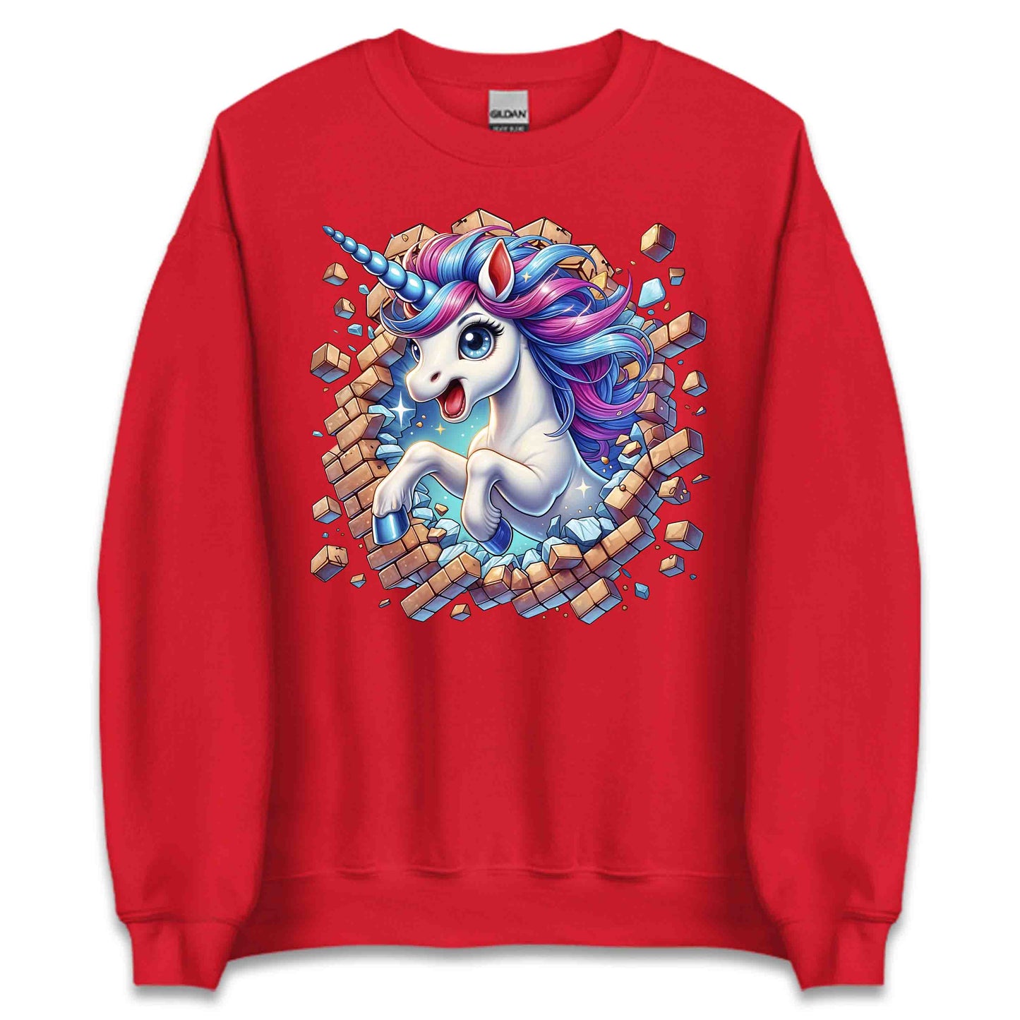 Magical Unicorn Breaking Through Wall 3D Realistic Whimsical Unicorn | PRODUCT CODE: MFGCLAUNOBKR