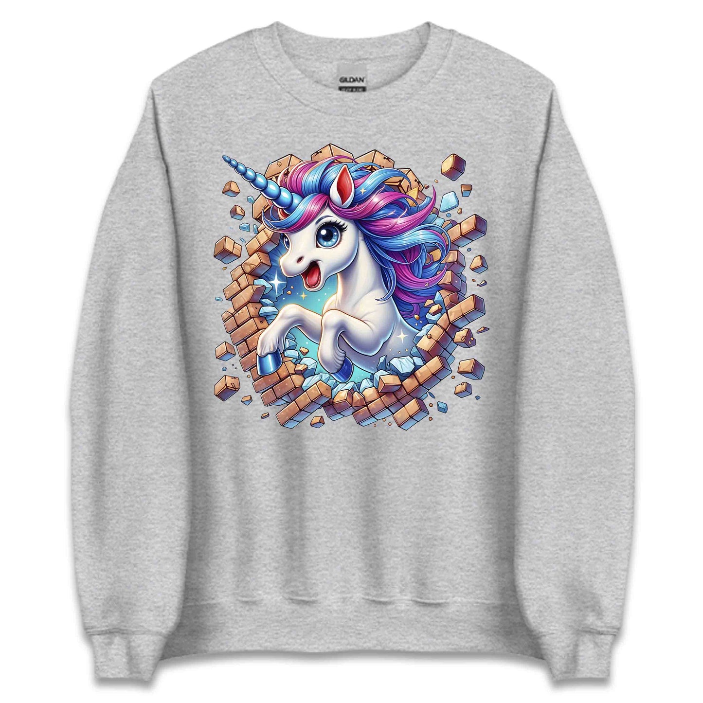 Magical Unicorn Breaking Through Wall 3D Realistic Whimsical Unicorn | PRODUCT CODE: MFGCLAUNOBKR