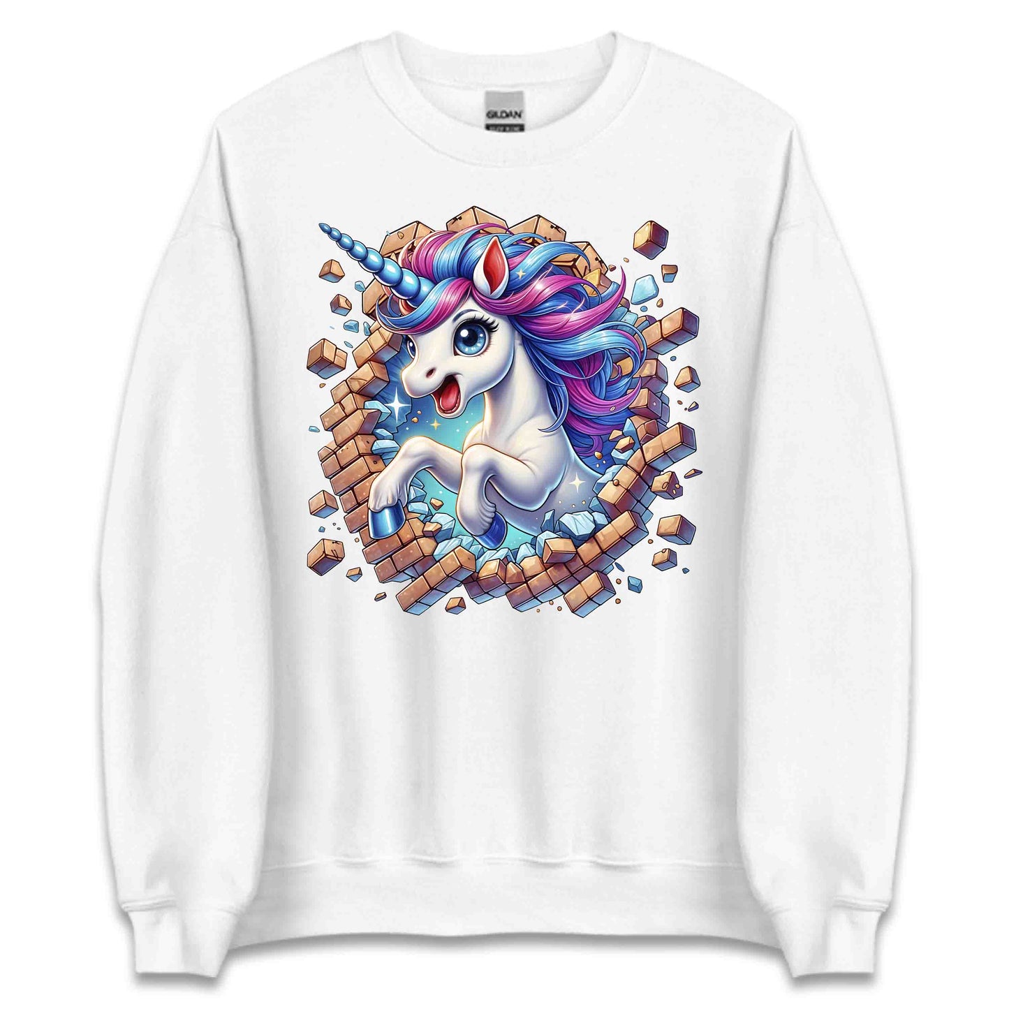 Magical Unicorn Breaking Through Wall 3D Realistic Whimsical Unicorn | PRODUCT CODE: MFGCLAUNOBKR