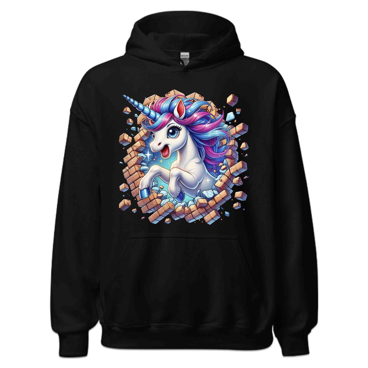 Magical Unicorn Breaking Through Wall 3D Realistic Whimsical Unicorn | PRODUCT CODE: MFGCLAUNOBKR