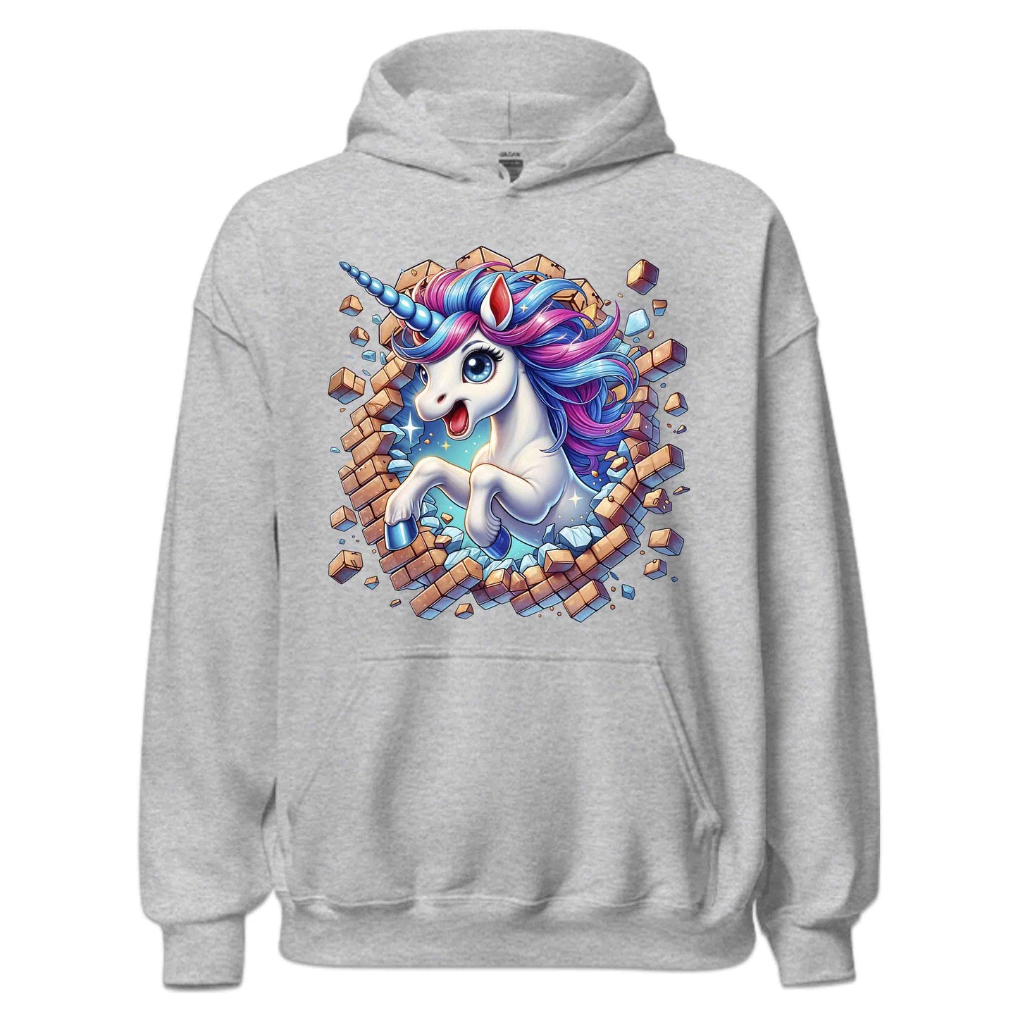 Magical Unicorn Breaking Through Wall 3D Realistic Whimsical Unicorn | PRODUCT CODE: MFGCLAUNOBKR