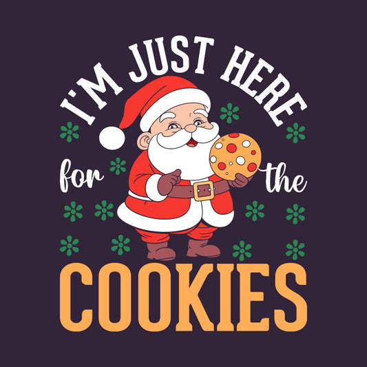 I'm Just Here For The Cookies Christmas Santa Claus Xmas Baking | PRODUCT CODE: MIJUTSCKOEBK