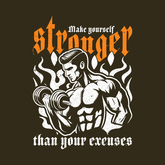 Make Yourself Stronger Than Your Excuses Gym Fitness Inspirational | PRODUCT CODE: MKYRSFLRNGEX