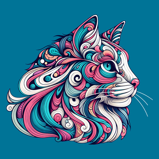 Psychedelic Colorful Maine Coon Cat | PRODUCT CODE: MNCOPSYDLT