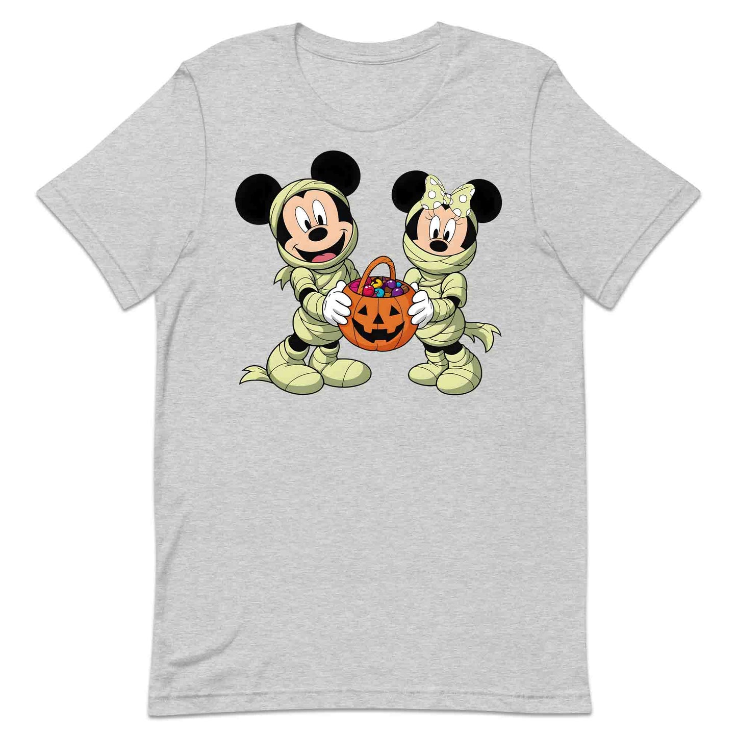 Mickey & Minnie Mummy T-Shirt, Candy Bucket Sweatshirt, Disney Halloween Hoodie | PRODUCT CODE: MNERWBVCY