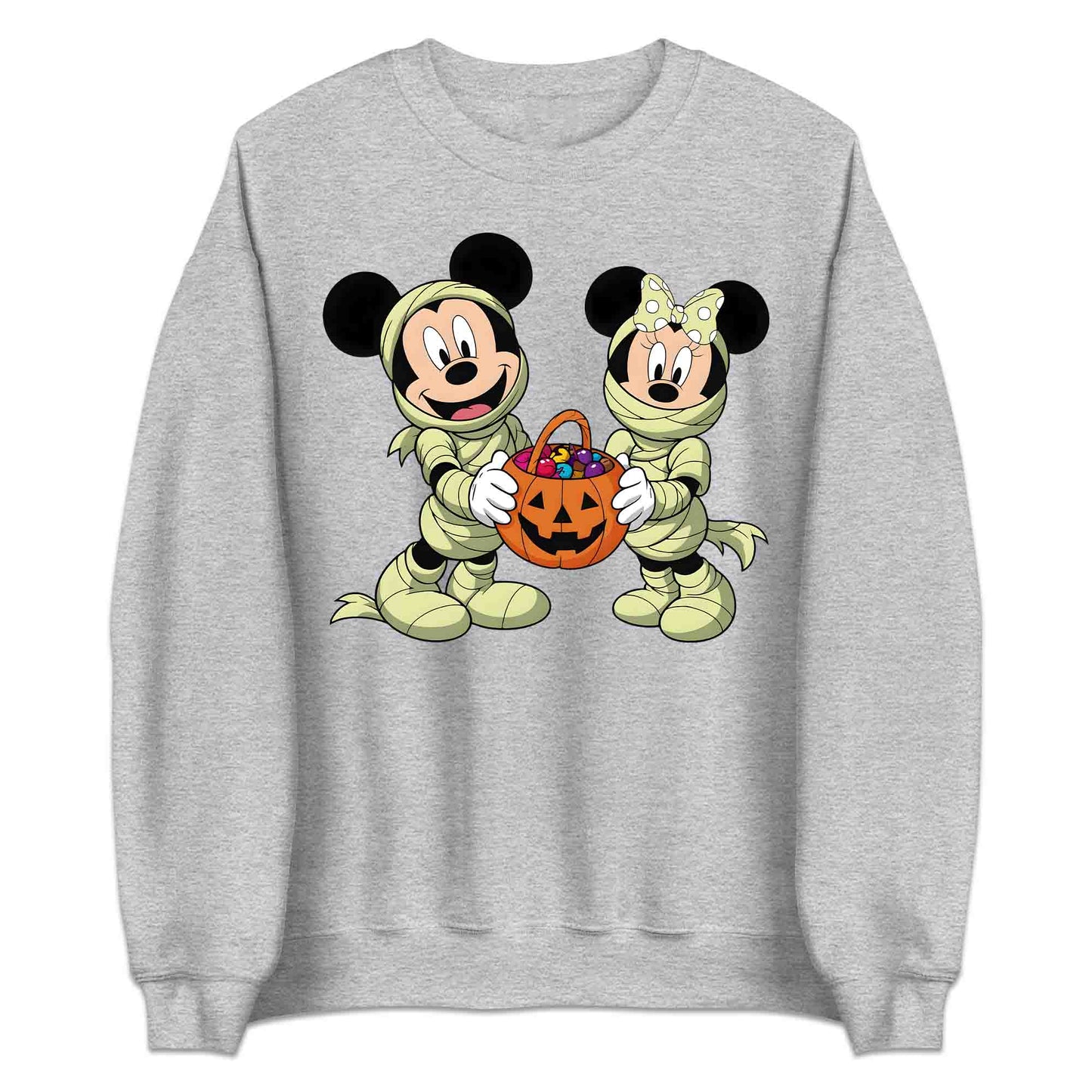 Mickey & Minnie Mummy T-Shirt, Candy Bucket Sweatshirt, Disney Halloween Hoodie | PRODUCT CODE: MNERWBVCY