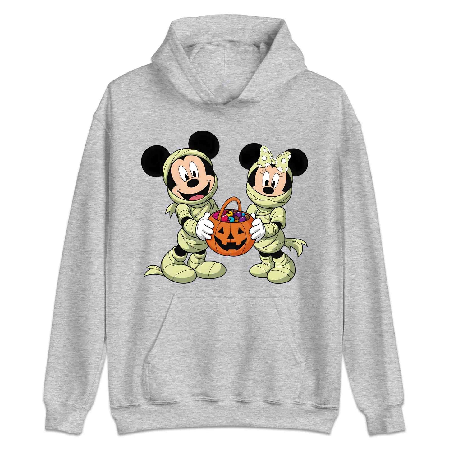 Mickey & Minnie Mummy T-Shirt, Candy Bucket Sweatshirt, Disney Halloween Hoodie | PRODUCT CODE: MNERWBVCY