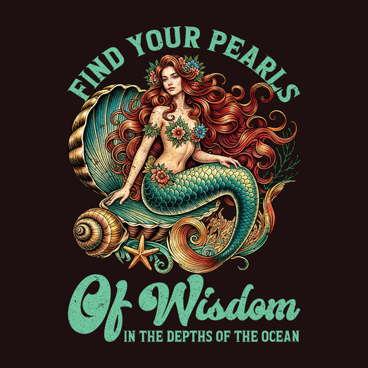 Mermaid Wisdom Mystical Ocean Inspiring Quote Fantasy Lovers | PRODUCT CODE: MRDMWSFNICO