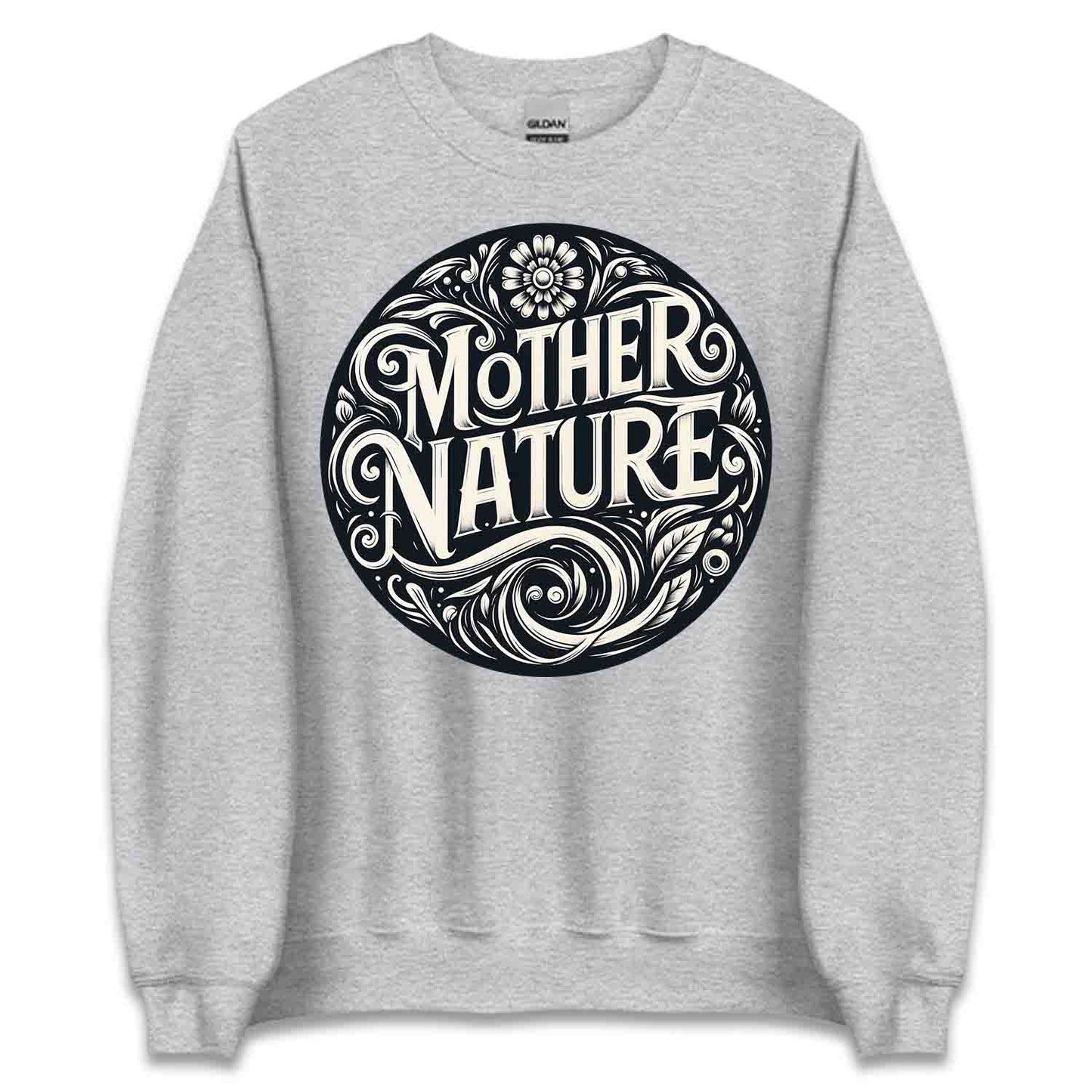 Mother Nature T-Shirt, Sweatshirt, Hoodie – Vintage Floral Eco-Friendly Earth Lover Top | PRODUCT CODE: MRTHSOWBNU