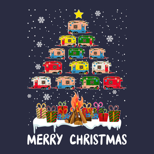 Merry Christmas Camper Tree Holiday RV Camping Festive Xmas | PRODUCT CODE: MRYCHPRERVH