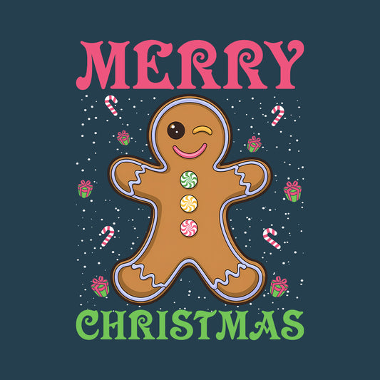 Merry Christmas Gingerbread Xmas Cookie | PRODUCT CODE: MRYCHTGNRB