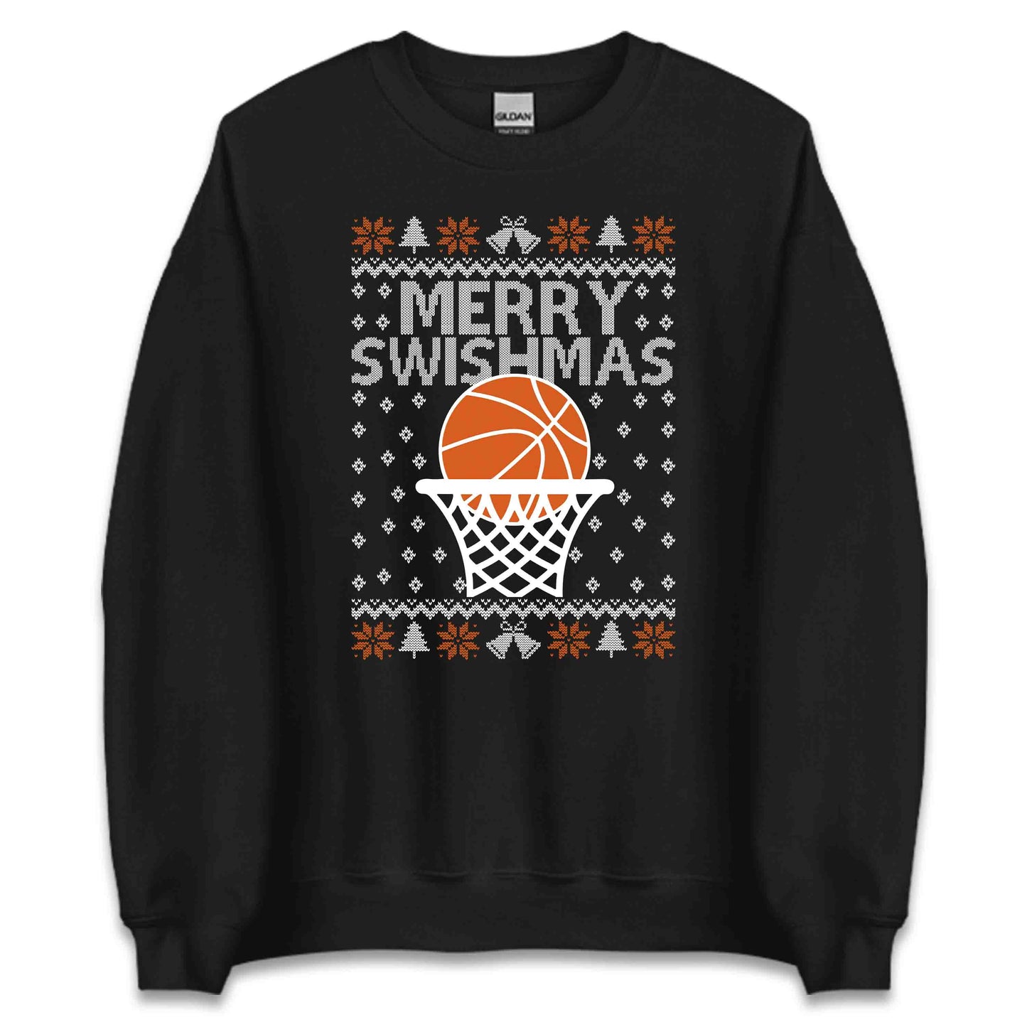 Merry Swishmas Basketball Christmas Sports Xmas | PRODUCT CODE: MRYSHWMABLK