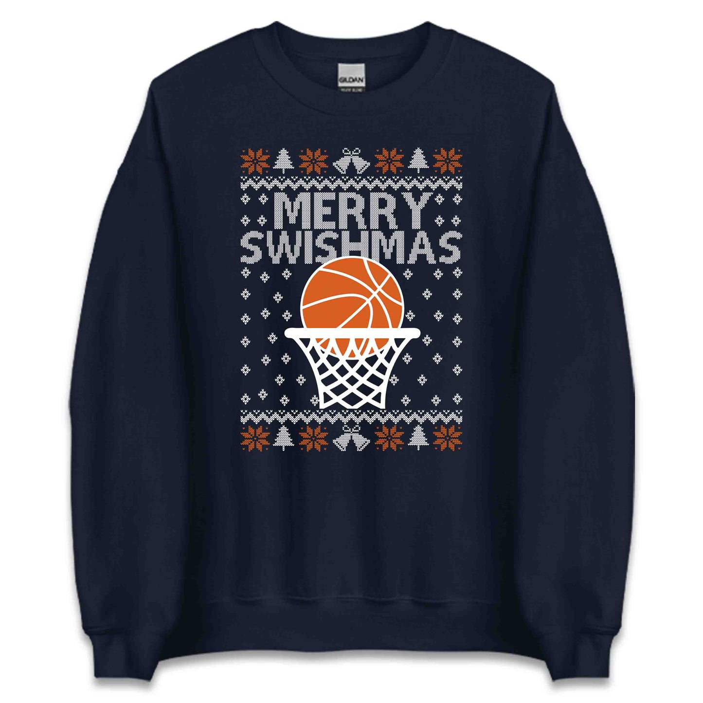 Merry Swishmas Basketball Christmas Sports Xmas | PRODUCT CODE: MRYSHWMABLK