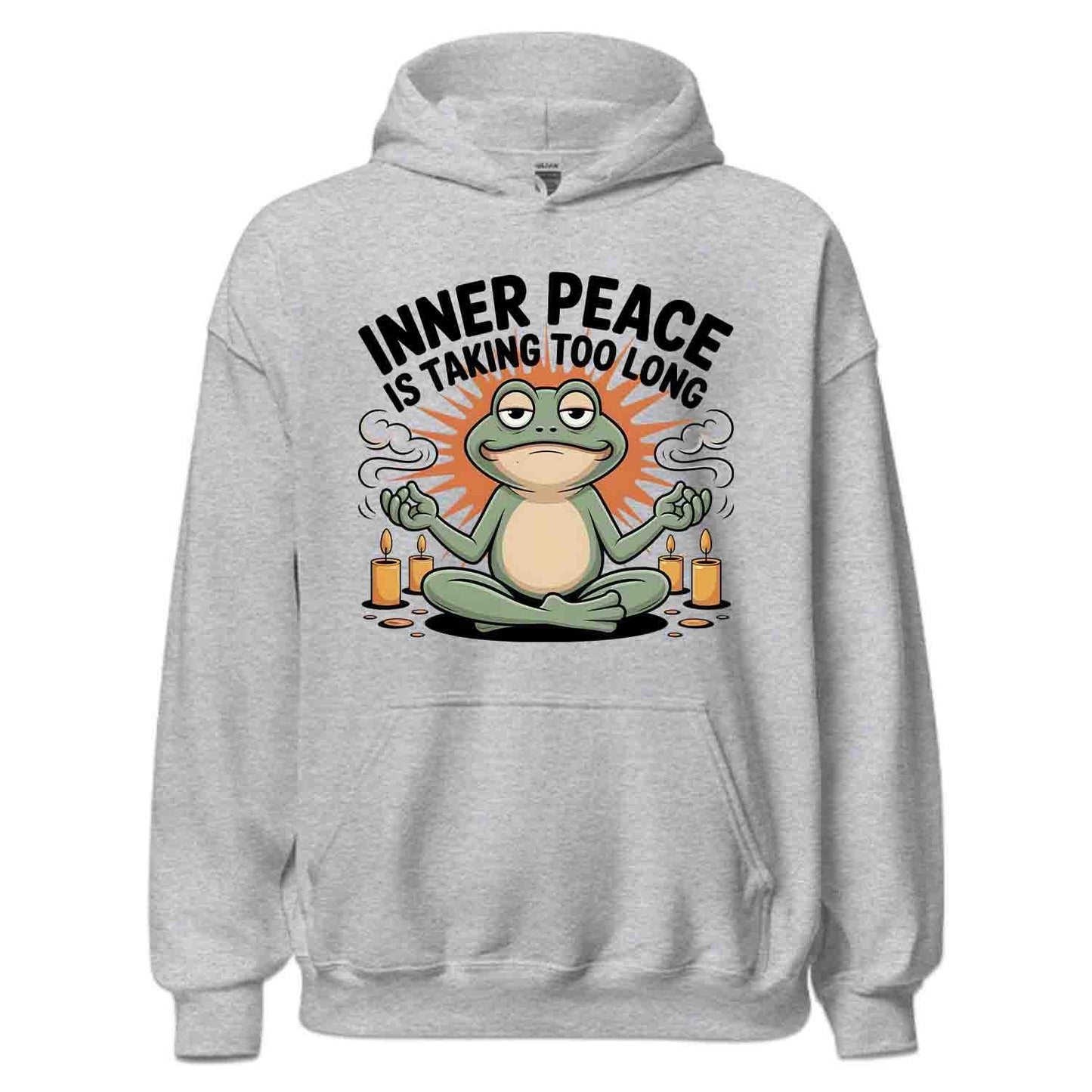 Meditation Frog T-Shirt, Zen Humor Sweatshirt, Sarcastic Relaxation Hoodie | PRODUCT CODE: MSADTGFAZV