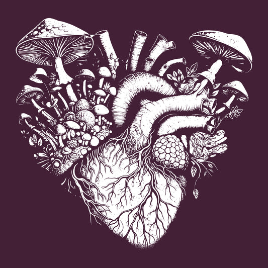 Cottagecore Aesthetic Mushroom Heart | PRODUCT CODE: MSHCTGRTF