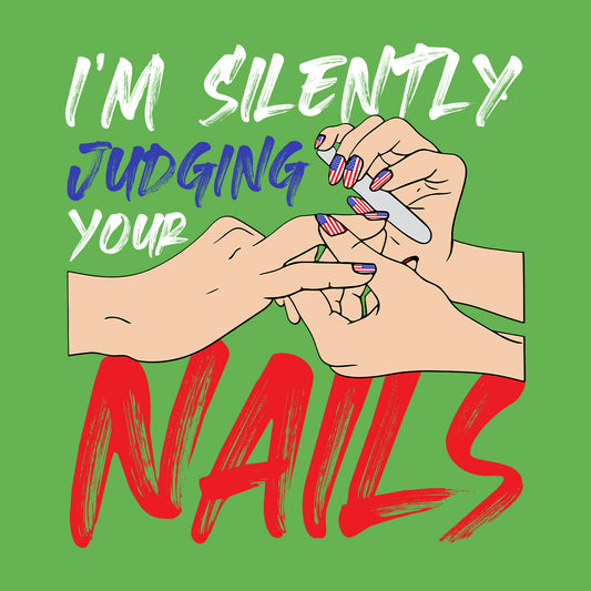 I'm Silently Judging Your Nails 4th of July Nails | PRODUCT CODE: MSLNTYRNL