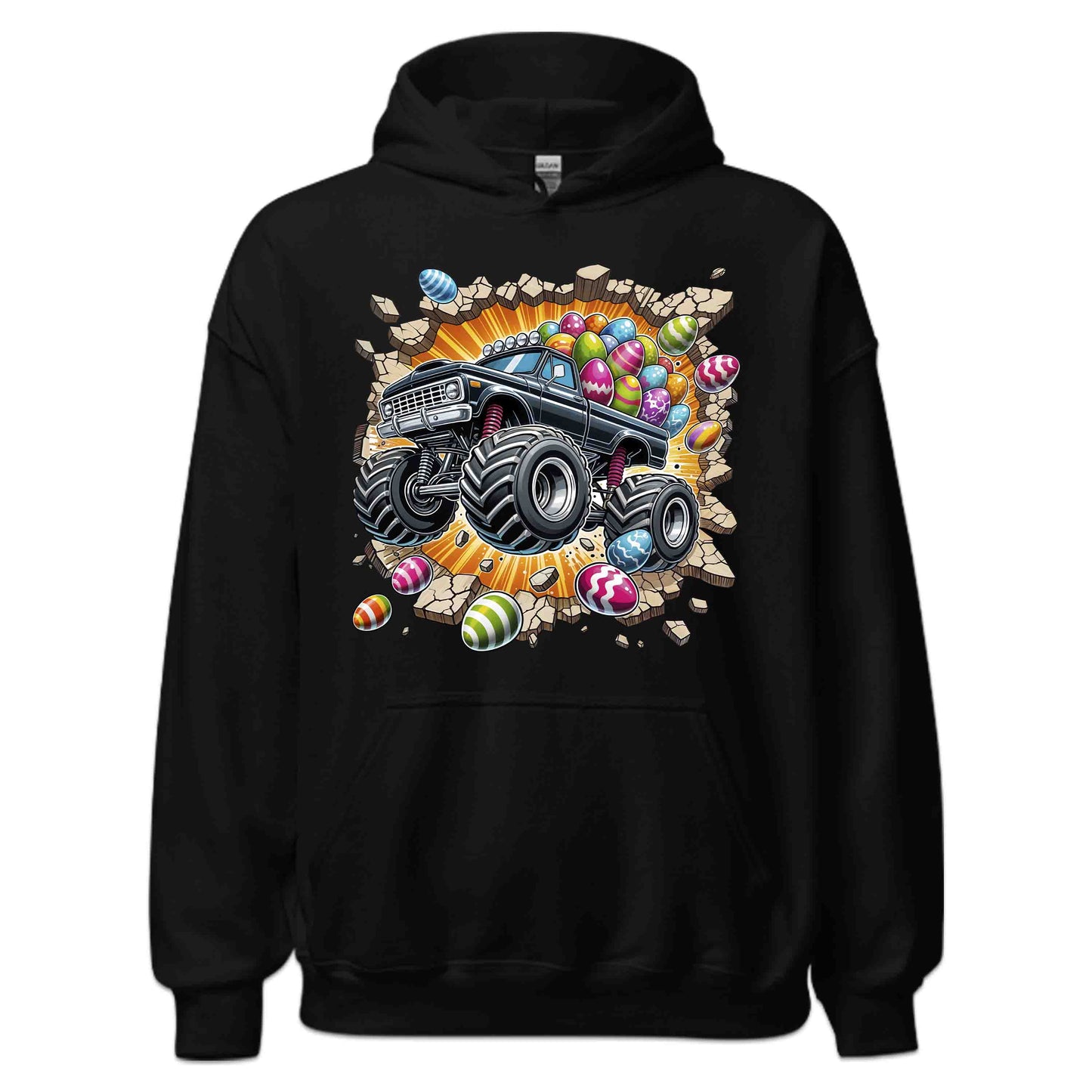 Monster Truck Breaking Through Wall 3D Realistic Easter Bash | PRODUCT CODE: MSTRKCUBKNHWL