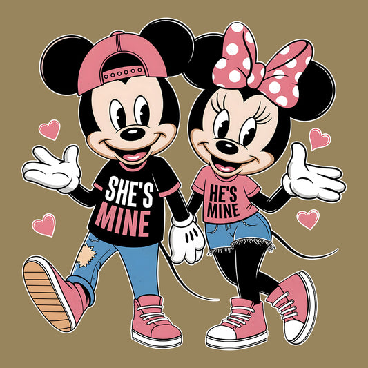 Matching Mickey & Minnie T-Shirt | Cute Disney Love Jumper | His & Hers Hoodie | PRODUCT CODE: MTHHVKOEBG