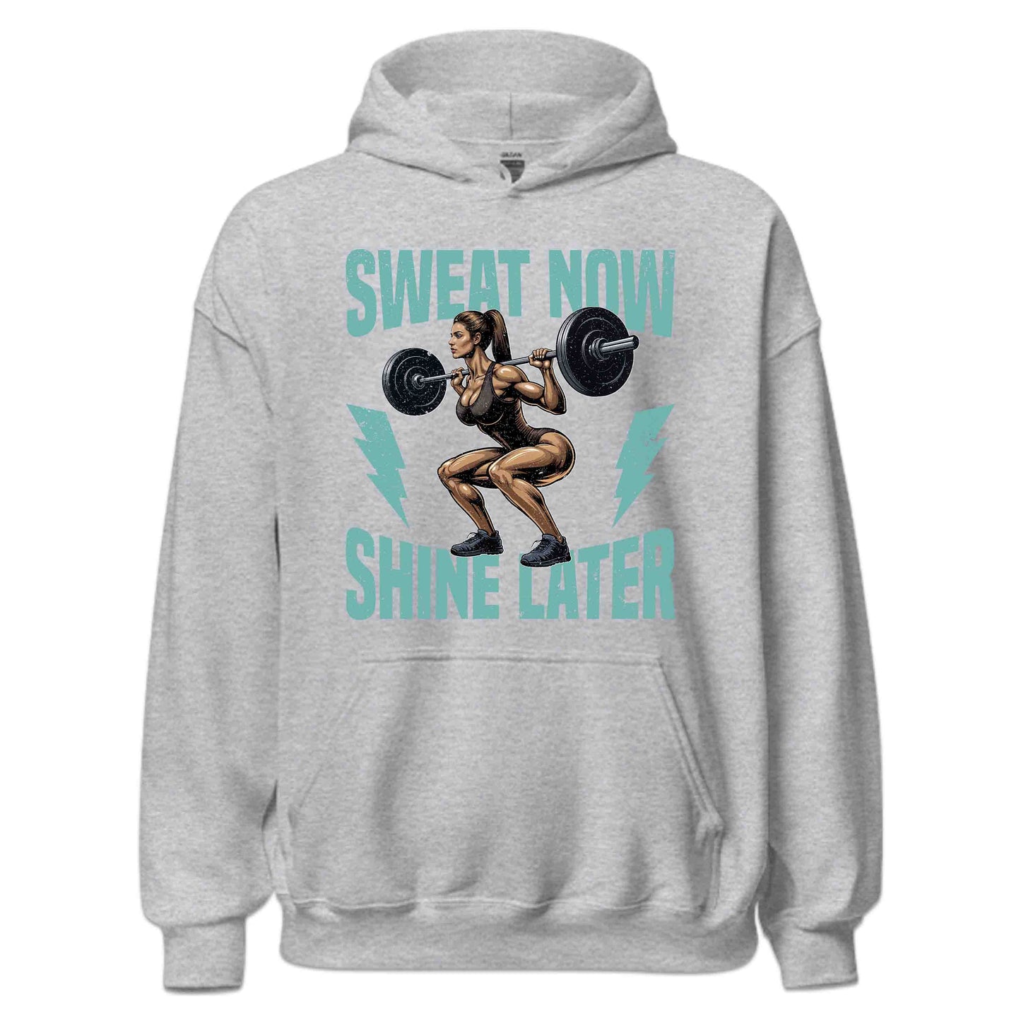 Sweat Now Shine Later Gym Fitness Enthusiasts Inspirational Quote | PRODUCT CODE: MTNSWOILATEY