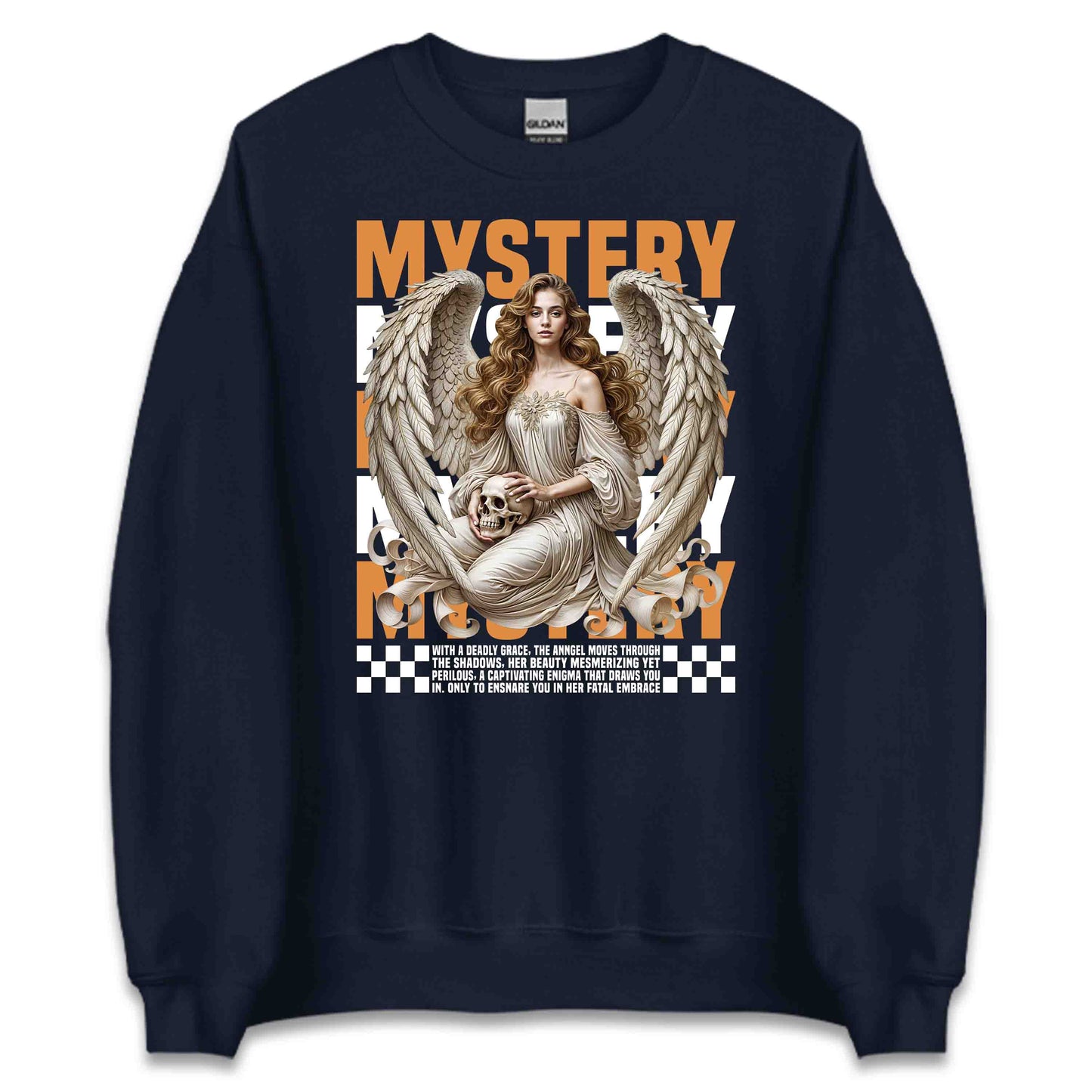 Mysterious Angel Gothic Elegance Winged Angel & Skull Dark Fantasy | PRODUCT CODE: MTYSANGLOHC