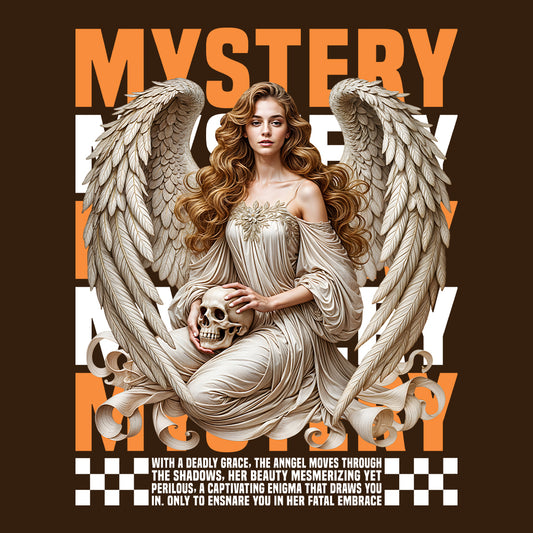 Mysterious Angel Gothic Elegance Winged Angel & Skull Dark Fantasy | PRODUCT CODE: MTYSANGLOHC
