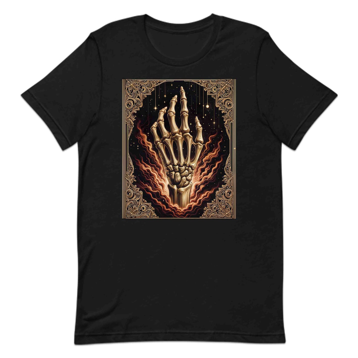 Mystical Skeleton Hand Gothic Celestial Bone Vintage Occult Aesthetic Dark Fantasy Skull | PRODUCT CODE: MTYSCKNHDN