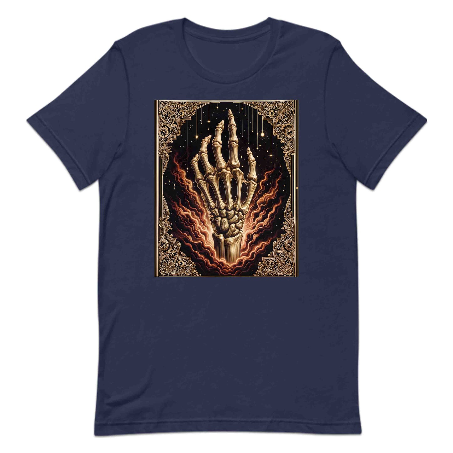 Mystical Skeleton Hand Gothic Celestial Bone Vintage Occult Aesthetic Dark Fantasy Skull | PRODUCT CODE: MTYSCKNHDN