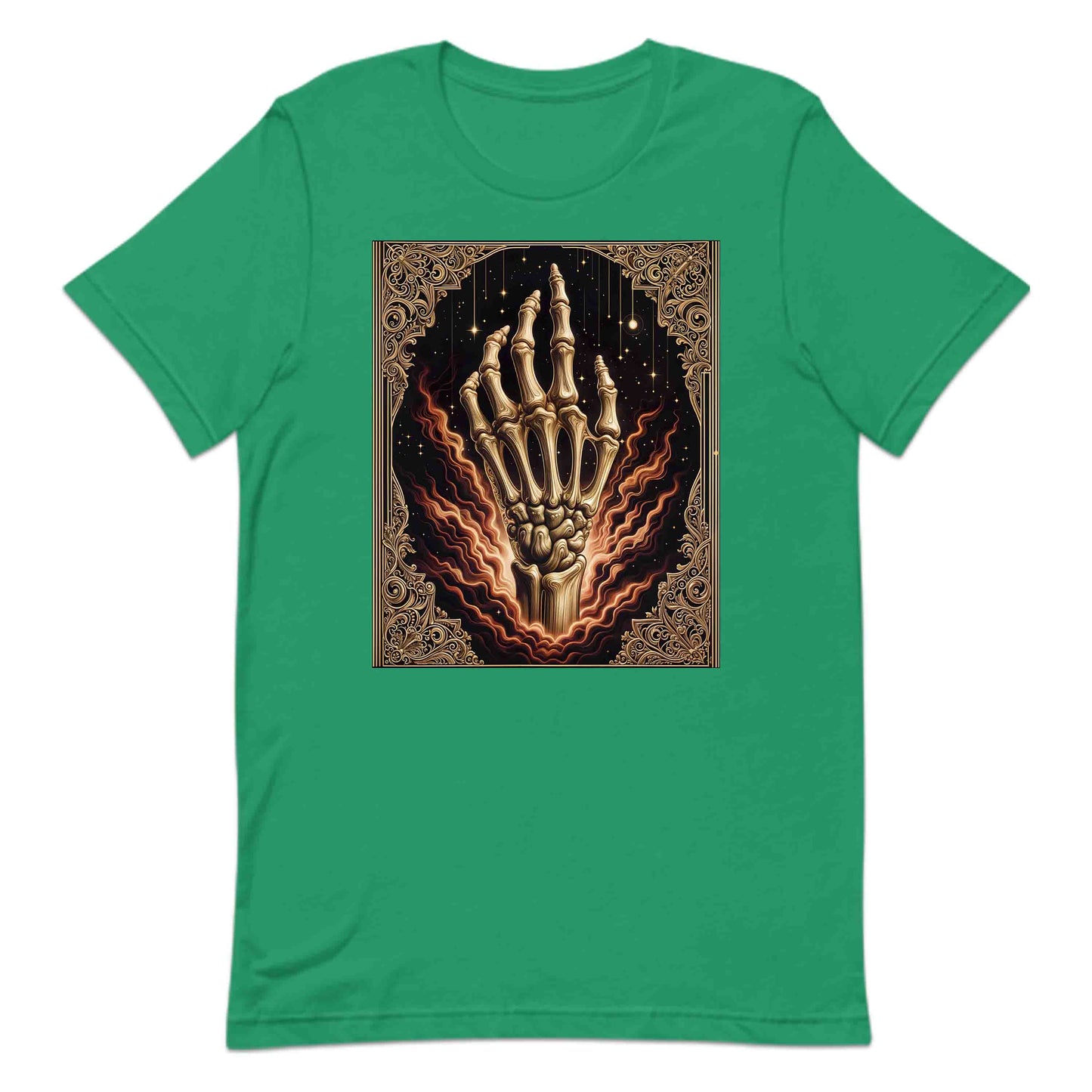 Mystical Skeleton Hand Gothic Celestial Bone Vintage Occult Aesthetic Dark Fantasy Skull | PRODUCT CODE: MTYSCKNHDN
